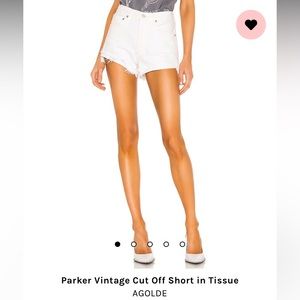 Agolde Parker Vintage Cut Off Short in Tissue
